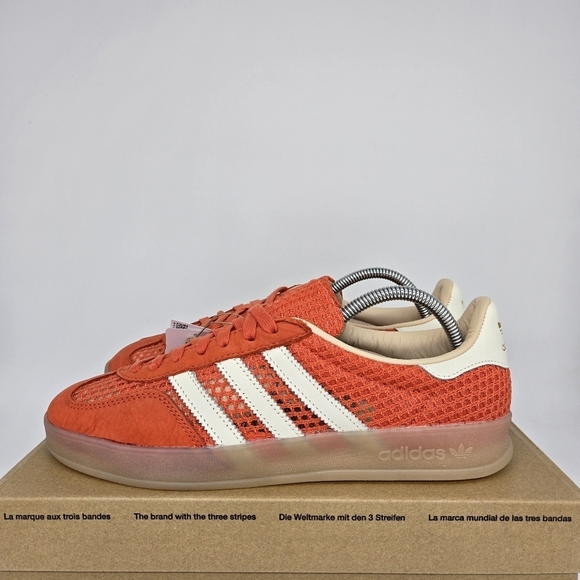 New adidas Gazelle Indoor Glow Amber Off White JS0713 Men\'s Shoes Size 6